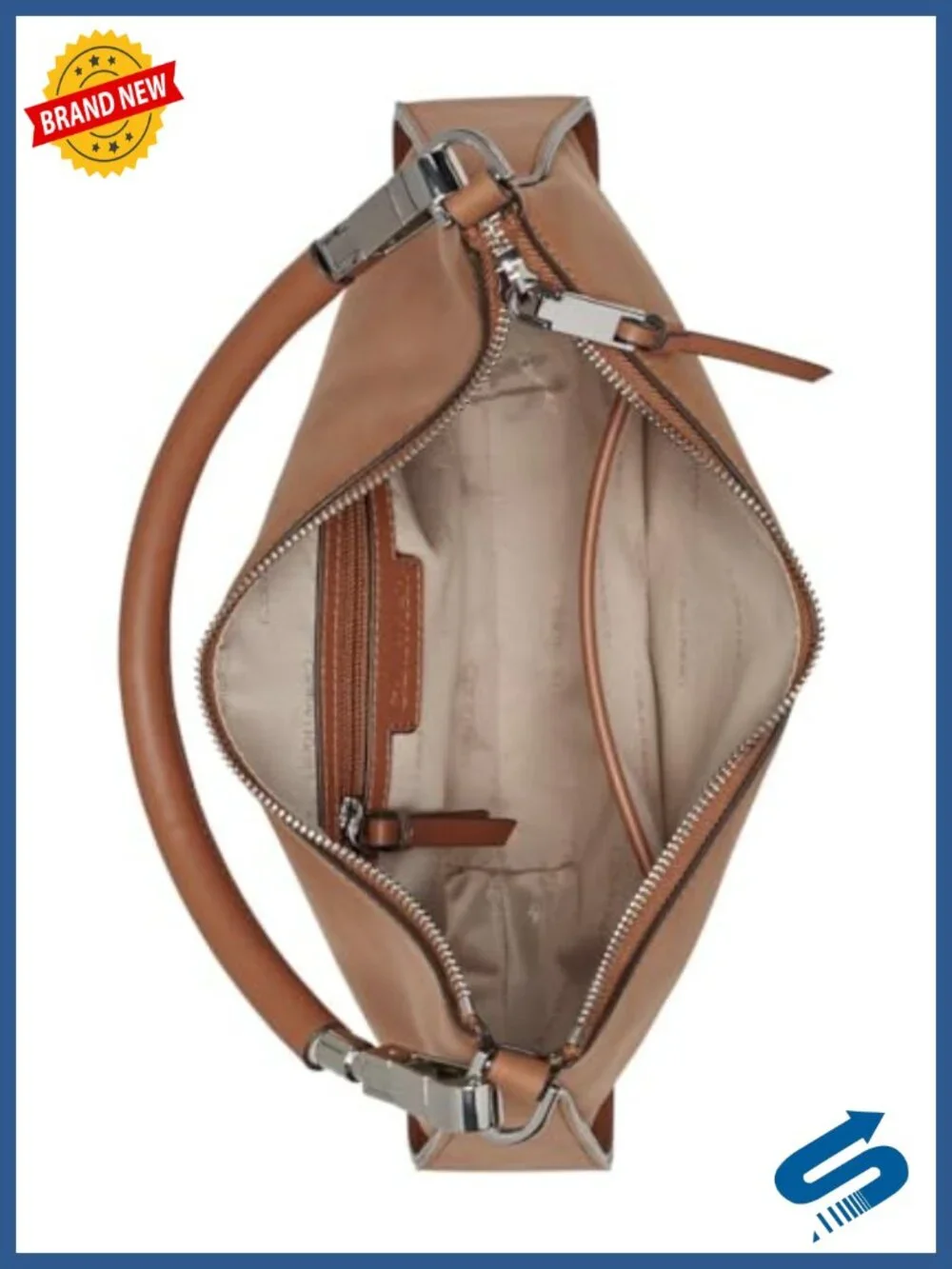 Convertible Shoulder Bag & Crossbody Faux Nubuck Vegan Leather Hobo